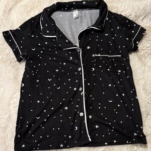 Black Starry Night Pajama Set